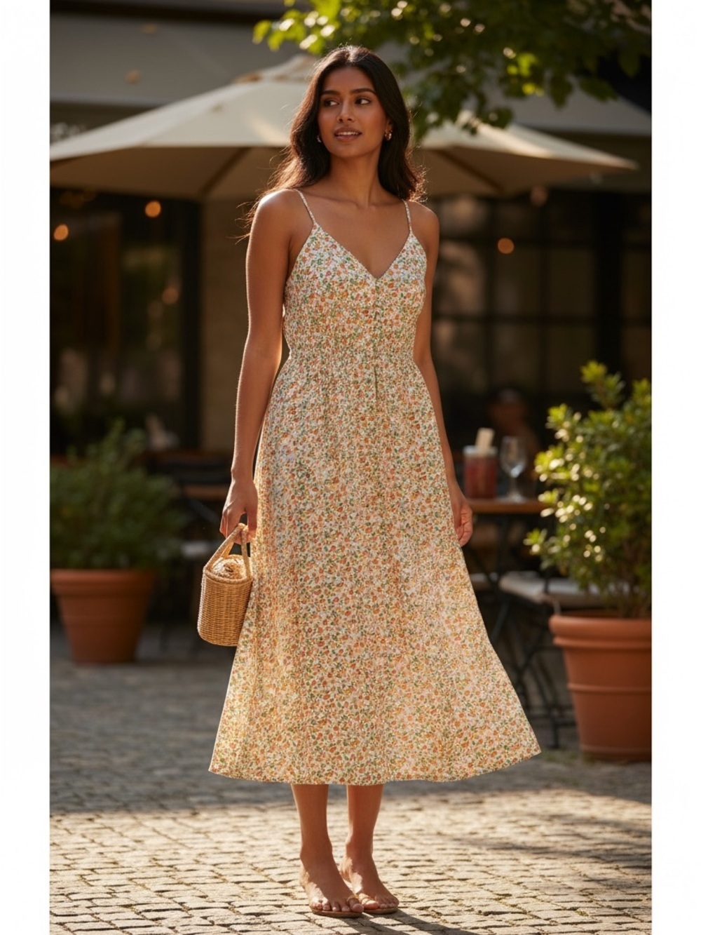 Wayf Floral Midi Dress